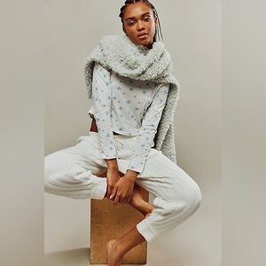 NWOT Free People Intimately Quilted Love PJ Pant Sz L